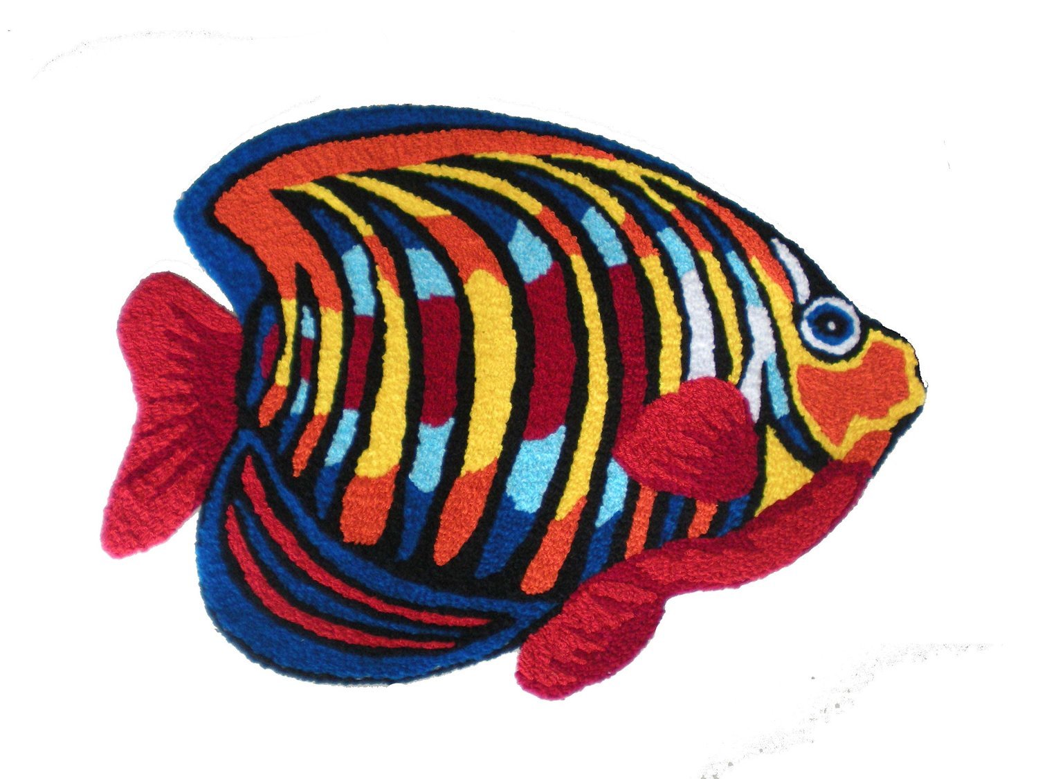 Amazon Com Newrara Colorful Fish Area Rugs Hand Embroidered Floor