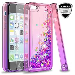 iPhone 5C Case with Tempered Glass Screen Protector