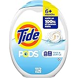 Tide PODS Free and Gentle Laundry Detergent Soap Pacs, 112 ct, HE Compatible and Coldwater Clean