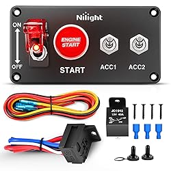 Nilight Ignition Switch Panel 12V 4 in 1 Rocker