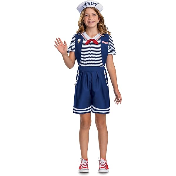 Dress Up America 50s Diner Waitress Costume For Kids - Blue Carhop Dress With Apron & Hat - View #5