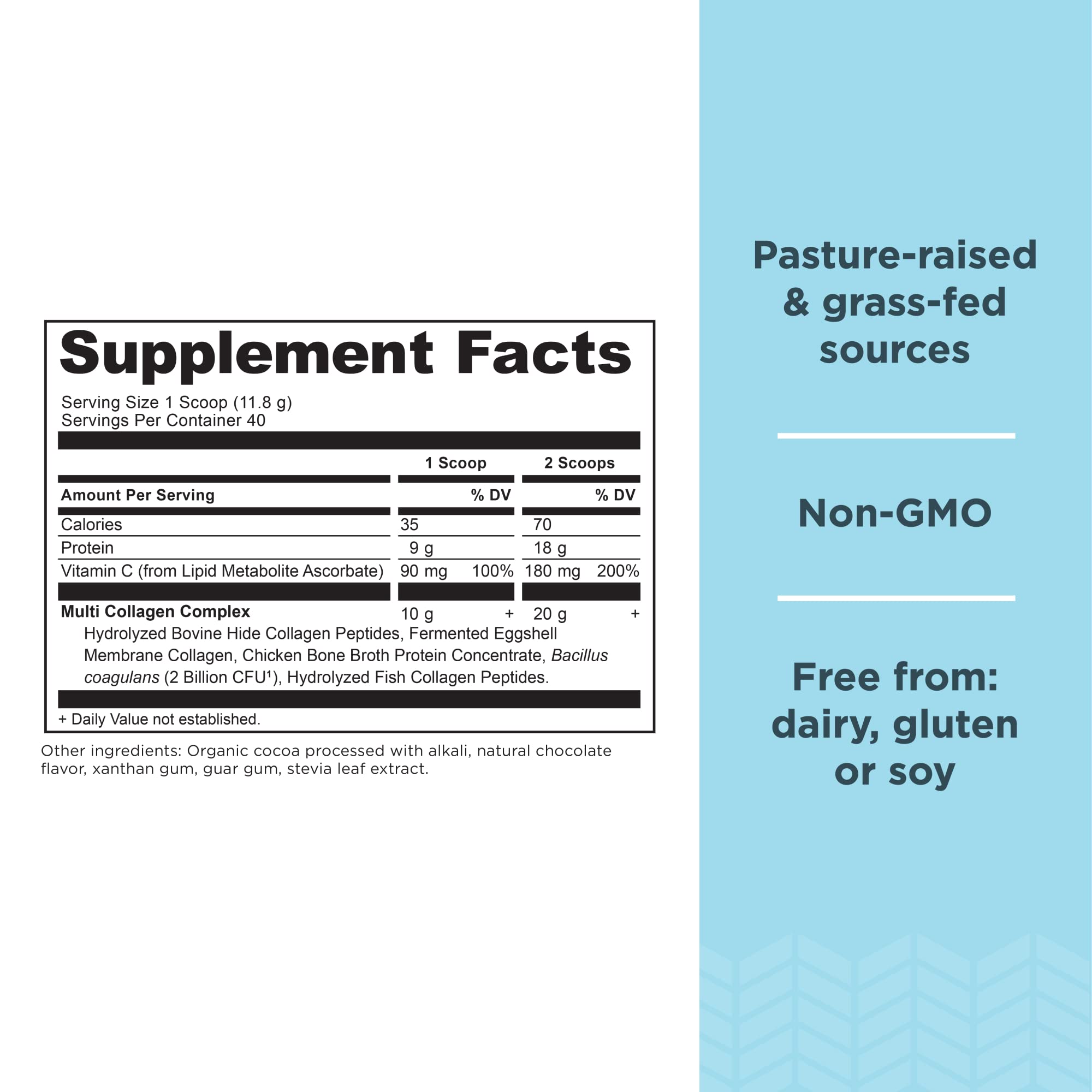 Ancient Nutrition Hydrolyzed Collagen Peptides Powder with Probiotics, Chocolate Multi Collagen Protein for Women and Men with Vitamin C, 40 Servings, Supports Skin and Nails, Gut Health, 16.65oz