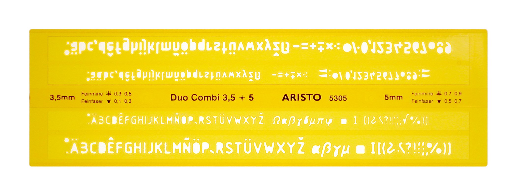 Aristo AR5305 ISO Standard Lettering Stencil 0.35/0.5 mm โ image 1