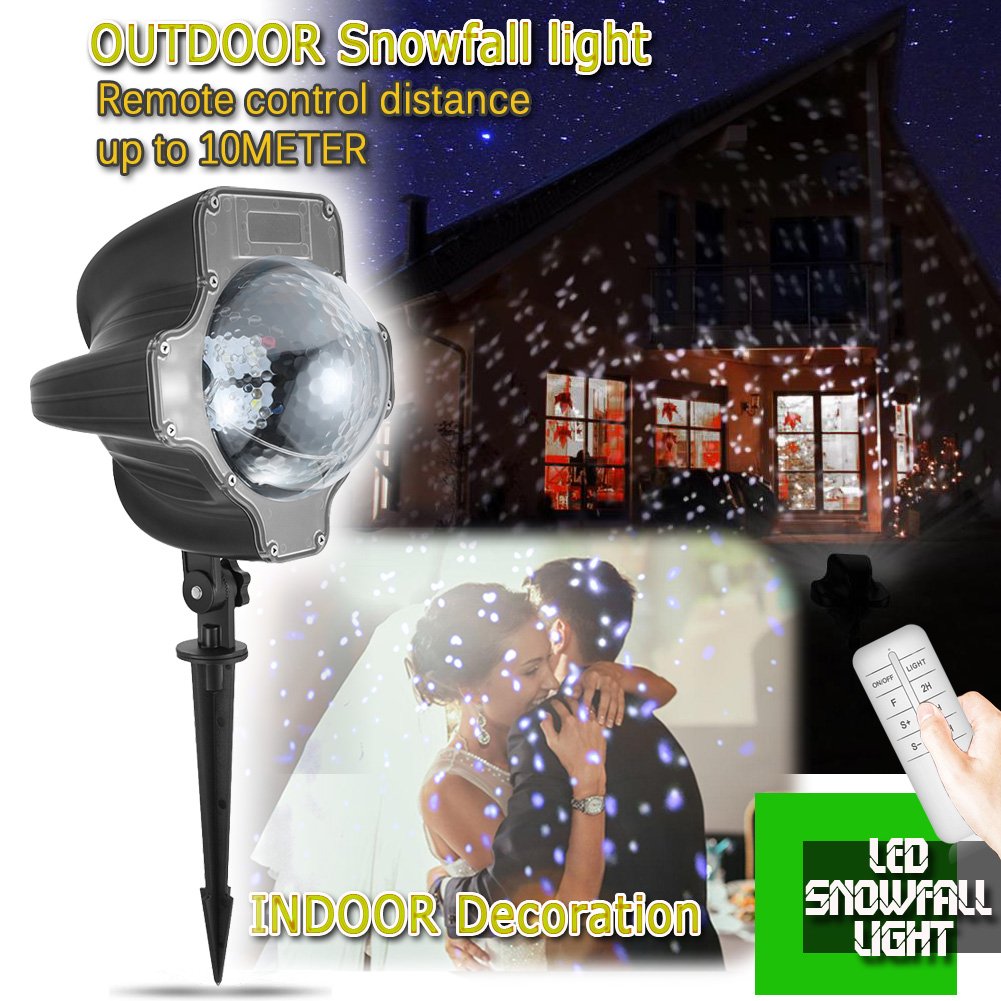Efecto de Luces Led iEZok Copo de Nieve Led Decorativo Jardin IP