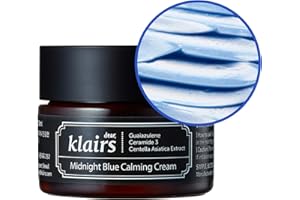 DearKlairs] Midnight Blue Calming Cream, Soothing, Redness Relief Moisturizer, Hydrating, Fast Absorbing, Light Texture for Easy Use, Sensitive Skin Friendly (1.01 Fl Oz (Pack of 1))