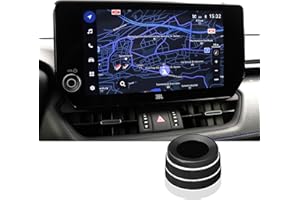 Polodunn for Toyota Rav4 Accessories 2023-2025 - Aluminum Alloy Volume Knob Cover Trim (1-Pieces, Black)