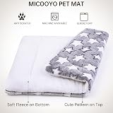 MICOOYO Dog Cat Crate Mat 2Pcs Fleece Bed Star Pattern 61x41 cm view 3
