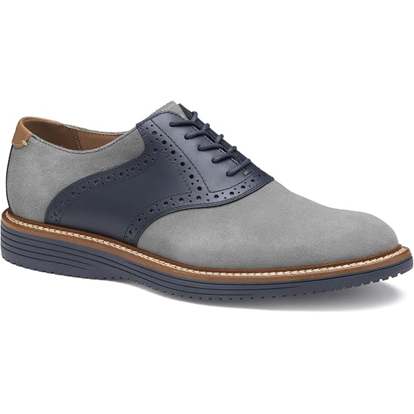 Johnston & Murphy Gray Oxfords with Brown Accents Johnston & Murphy Men main image 4