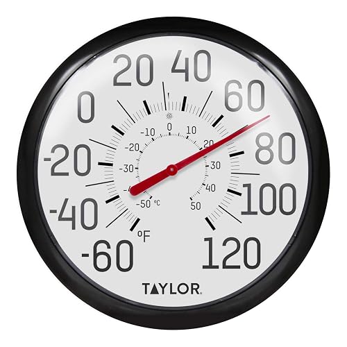 taylor outdoor clock thermometer