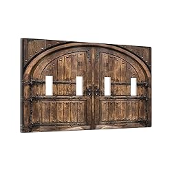 Xuejiaku Light Switch Cover Western Barn Door Brown