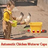 GLGHMH 6pcs Automatic Chicken Waterer Cups Dispenser Poultry Drinker DIY Kit view 2