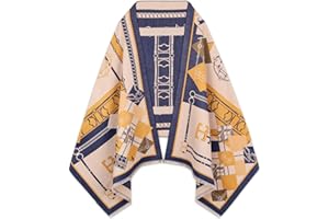 EXTREE Scarfs for Women Pashmina Silky Shawl Wrap for Evening Dressing Blanket Open Front Poncho Cape