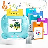 Spanish & English Talking Flash Cards for Toddlers, 510 Sight Words Bilingual Learning Toys for Children, Autism Pocket Speech Therapy Toys, Español Vocabulary Educational Flashcards