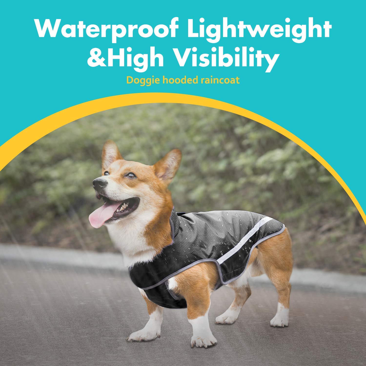 SENYE PET Dog Raincoat Lightweight Waterproof Clothes Ajustable Pet Dog