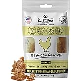 Chicken Jerky Dog Treats Made in USA | Chicken Dehydrated Breast | Training Treats | Human Grade, High Protein, Single Ingredient Dog Treats | Grain-Free, Hypoallergenic | All Breeds, 4 oz