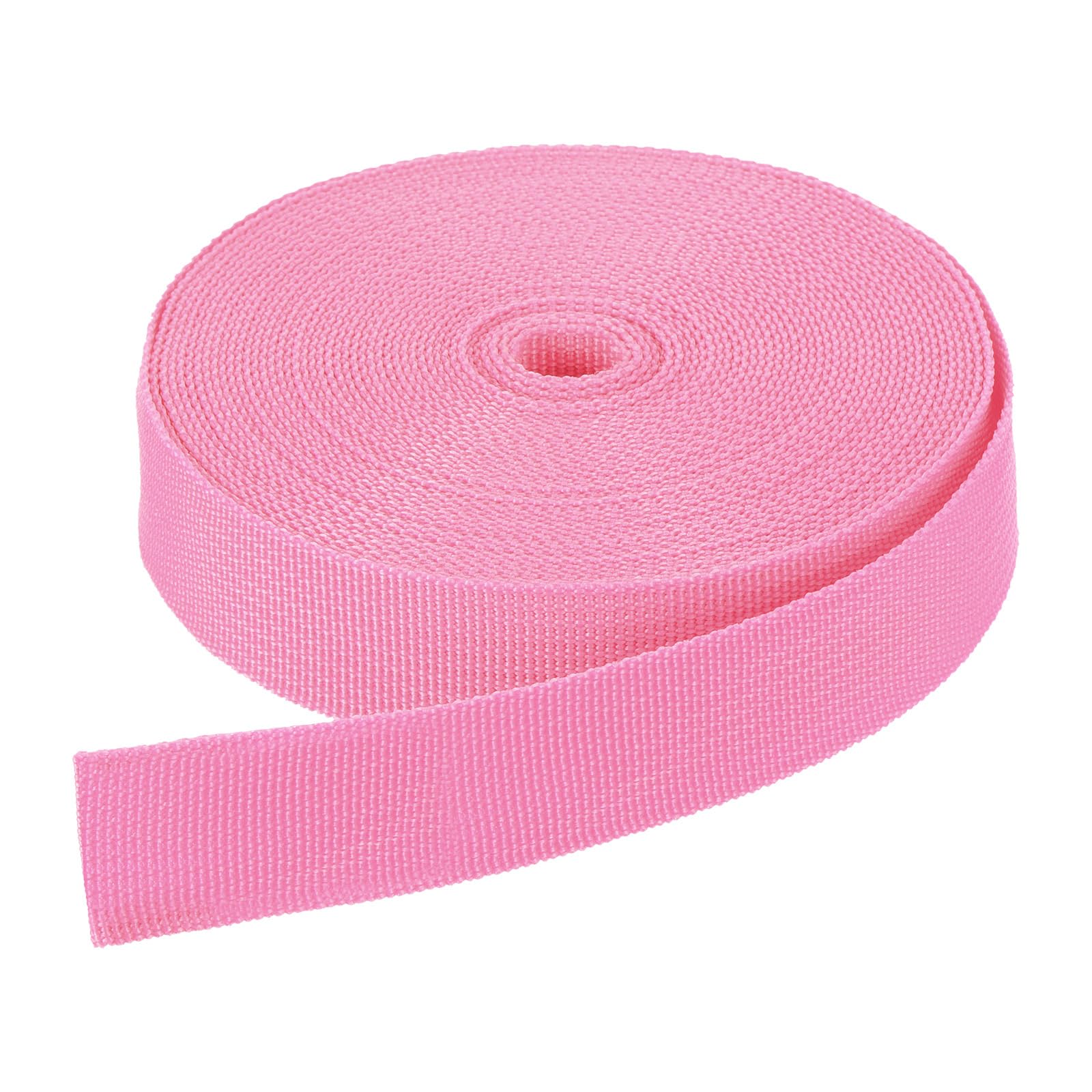 DMiotech 10 Yard x 1 Inch Width Nylon Webbing Strap Poly Flat Webbing Strapping for DIY Craft Backpack Strapping, Sewing, Outdoor Gear Repair, Pink โ image 1