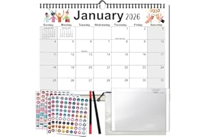 Multiwins Calendar 2026-2027 18 Months Academic Wall Calendar Family Calendar Planner 17" × 11.5" from Jan. 2026 to Dec. 2027