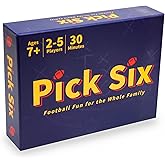 Pick Six – The Ultimate Football Themed Card Game! Strategic Card Game for Kids and Adults. Great for Parties and Game Nights. 2-5 Players, Ages 7+.