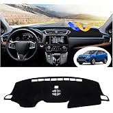 FIILINES Dash Cover Fit for 2017-2022 Honda CRV CR-V, Dashboard Mat Exact Fit for CRV Interior Accessories Dashboard Pad Carpet Dash Mat Sunshade Non-Slip Polyester Protector No Glare Black