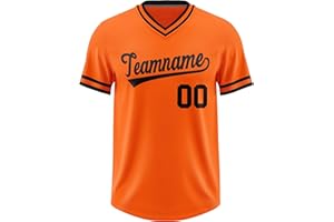 Custom V-Neck Baseball Jersey Pullover Shirt Personalized Name Number Logo Hip Hop Uniform for Men Women Youth