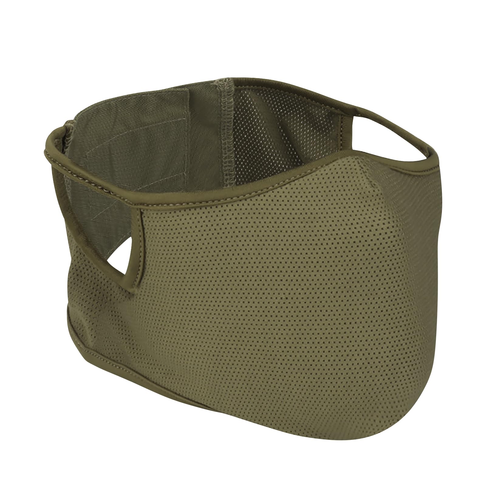 Qavctw Tactical Shooting Mask - Foldable Airsoft Silicone Half Face Mesh Military Mask for Shooting, Riding, Climbing, Paintball, Hunting, M-Green