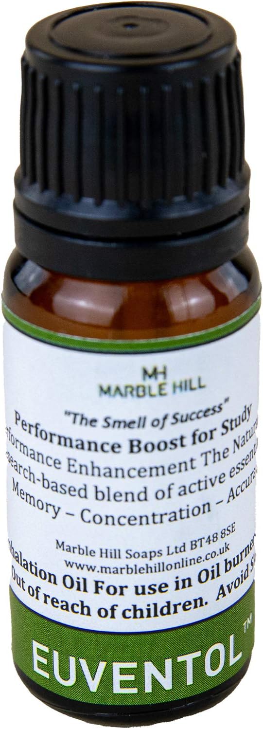 Marble Hill Euventol Motivation Aromatherapy Oil 10ml - Improved Memory - Concentration - Accuracy, Clear, 10 ml (Pack of 1)