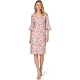Adrianna Papell Womens Floral Short Dress