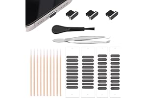 Dust Plug Set for iPhone, 4pcs Charging Port Anti-Dust Cap with Speaker Covers for iPhone Port 14 13 12 11 Pro Max SE XS Max/