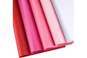 CHRORINE 50 Sheets Mixed Pink Tissue Paper Wrapping Paper Art Paper Crafts for Packaging Valentine's Day Wedding Art Craft (Pink)