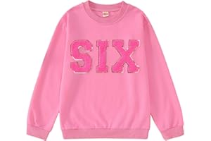 BOUTIKOME Toddler Baby Girl Birthday Sweatshirt 2nd 3rd 4th 5th 6th 7th Outfits Sequin Embroidered Shirts Pullover Party Top