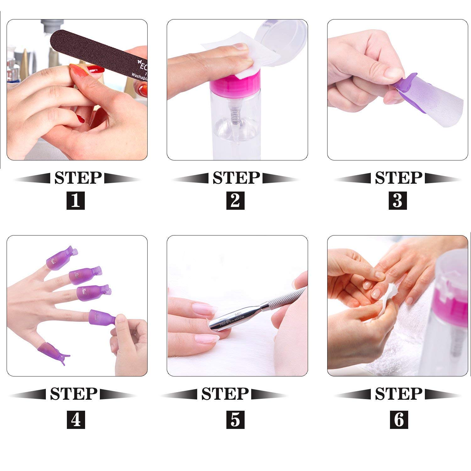 BTArtbox Gel Nail Polish Remover Set 1000PCS Lint Free Nail Wipes Cotton Pads With 1PCS Push Down Pump Dispenser Bottle for Professional Soak Off Gel Polish Remover Acrylic Nail Remover : Beauty