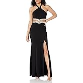Speechless Womens Side Split Cutout Halter Dress