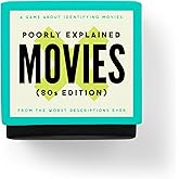 Brass Monkey Poorly Explained Movies – 80s Edition Party Game with 125 Cards Featuring Uniquely Terrible Descriptions of Movies, Suitable for 2-8 Players