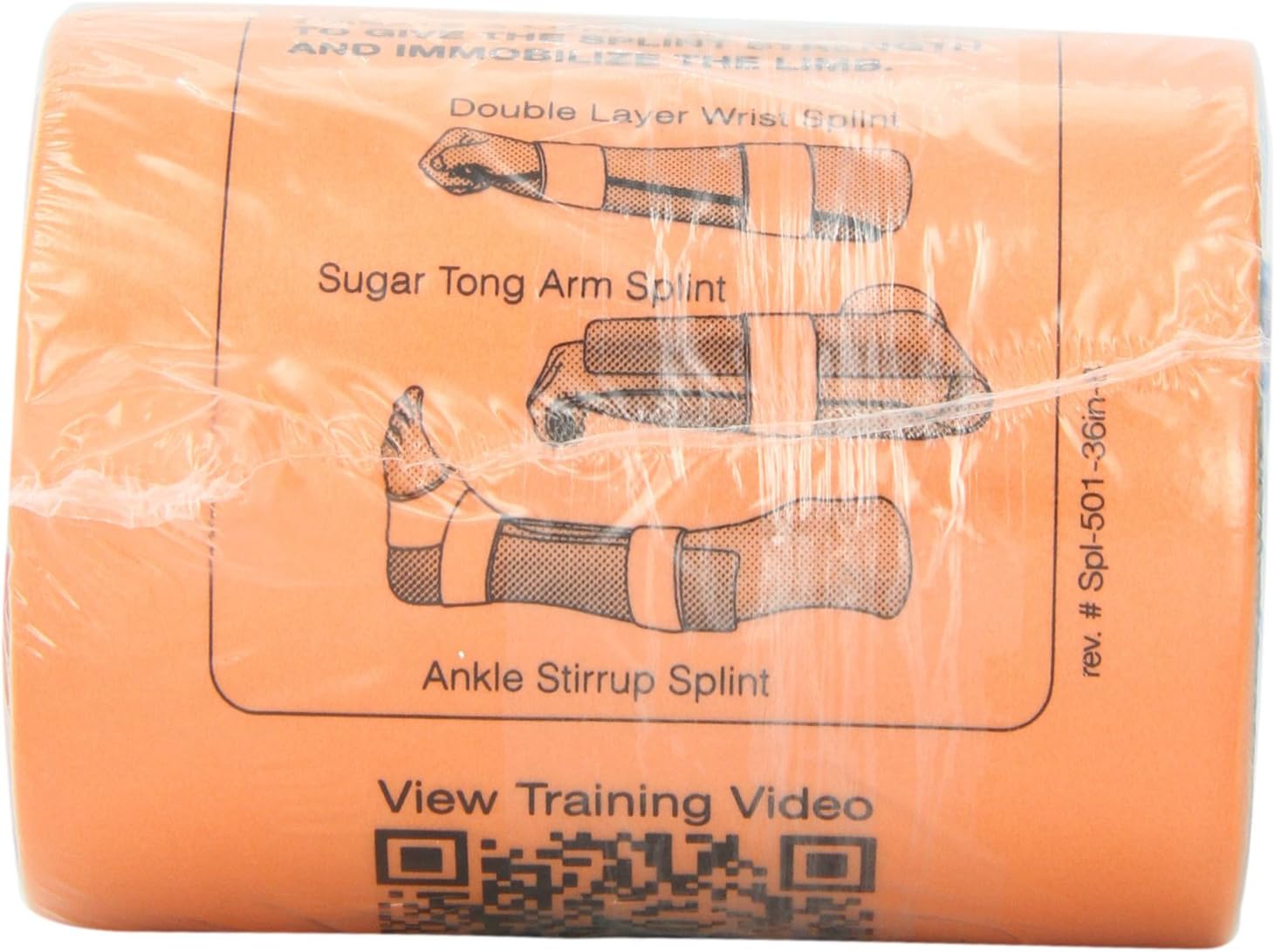SAM Rolled Splint 36", Orange/Blue: Health & Personal Care