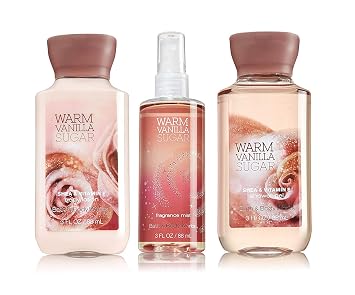 Bath Body Works Warm Vanilla Sugar Mini Set Shower Gel Body Lotion Fragrance Mist