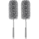 TIMIVO Mini Microfiber Duster for Cleaning, Hand Duster with Extension Pole, Washable Small Duster for Car Interior, Office, Furniture