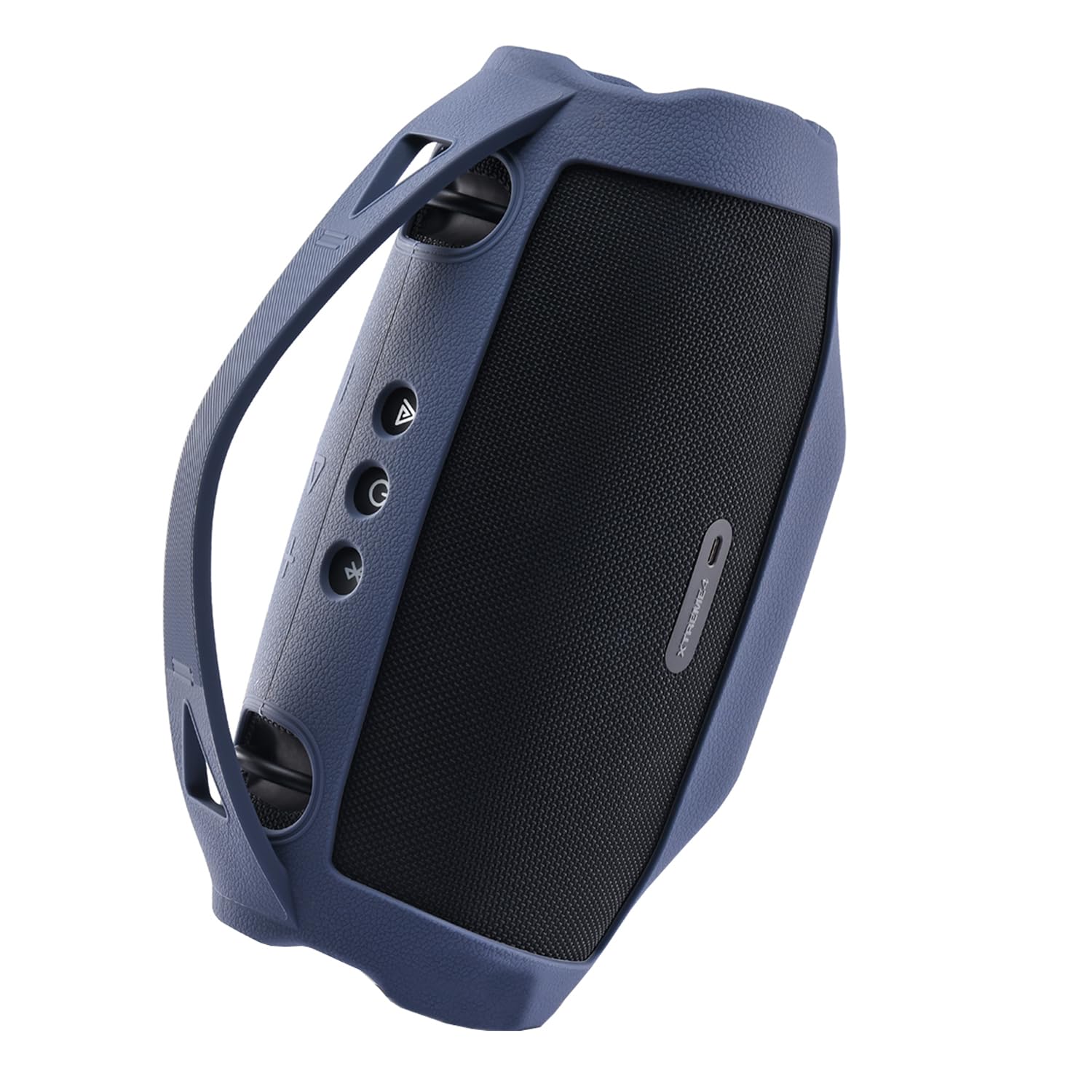 Hzycwgone Silicone Cover Case for JBL Xtreme 4 Portable Bluetooth Speaker,for JBL Xtreme 4 Travel Carrying Skin Shoulder Bag Accessories(Blue)