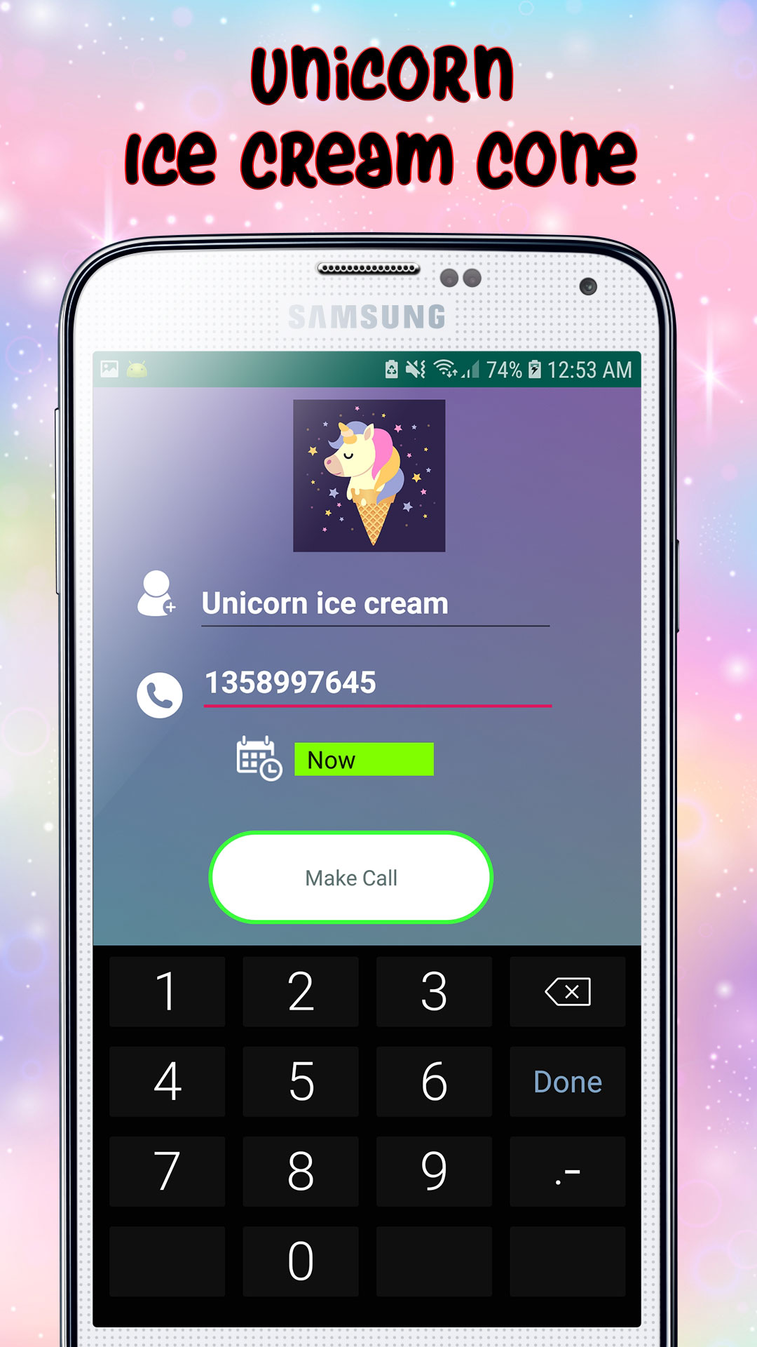 A Real Live Voice Call From A Unicorn Ice Cream Cone - Free Fake Phone Call ID PRO 2019 - PRANK FOR KIDS! - Thumbnail 4
