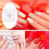 Styquenzer Flower Nail Stickers 30 Sheets 3D Floral Heart Nail Decals view 7