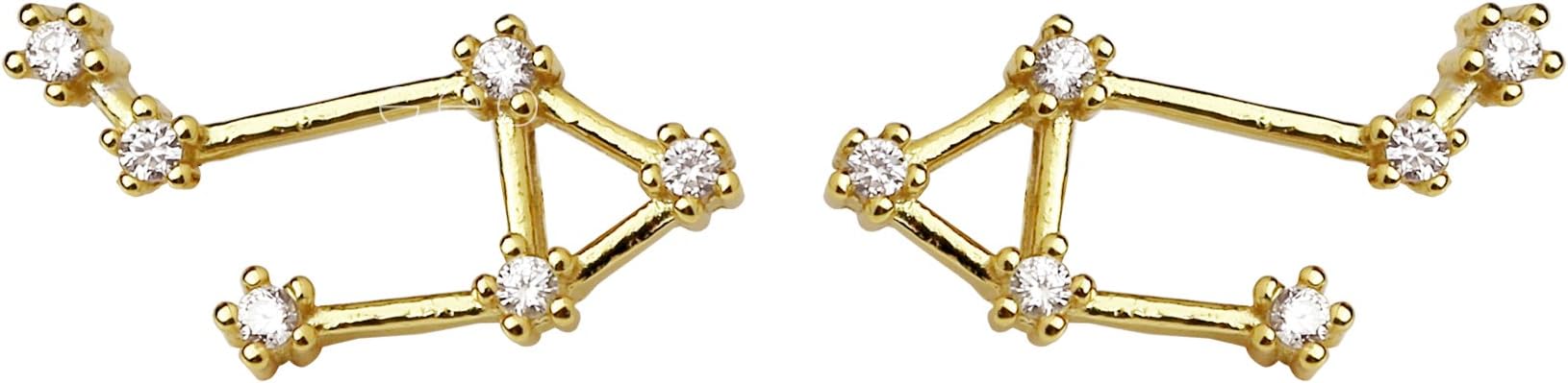 Gold Zodiac Constellation Earrings