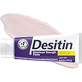 Desitin Maximum Strength Diaper Rash Paste, 40% Zinc Oxide, 4.8 oz | Helps Treat, Relieve &amp; Prevent Diaper Rash, 40% Zinc Oxide, Immediate Relief, Protects up to 12 Hours, Hypoallergenic
