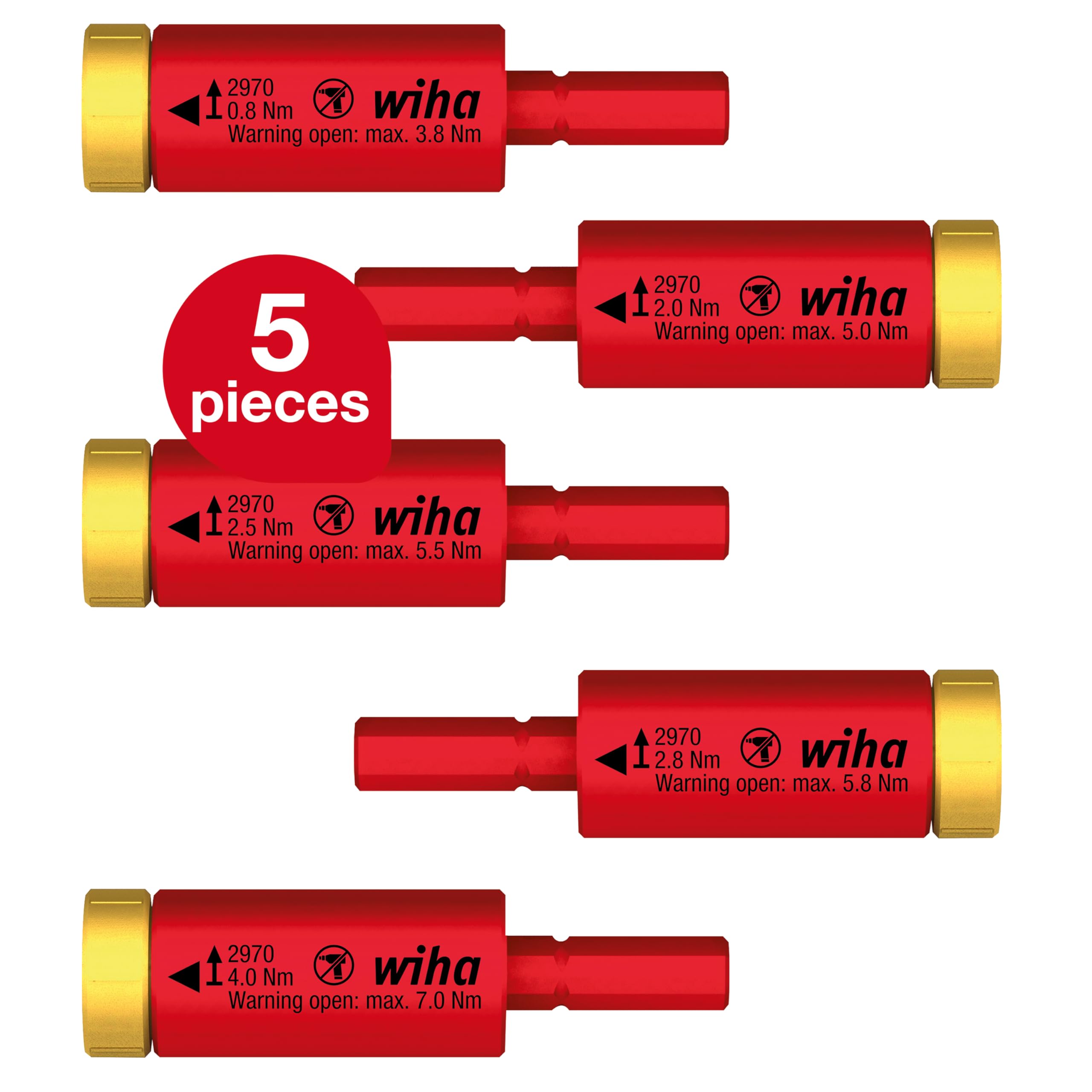 Wiha S5 easyTorque Adapter Electric, Red/Yellow, (29701S5) — image 1