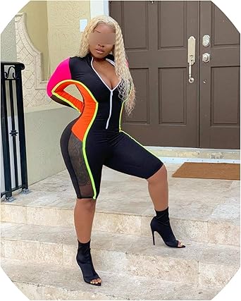 orange bandage jumpsuit