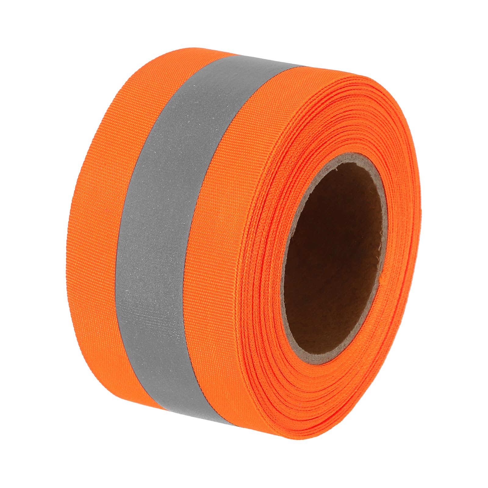 PATIKIL Reflective Tape Strip, 2" x 26Ft High Visibility Reflective Tape Sew-on DIY Warning Safety Fabric Webbing for Clothing Raincoats, Orange-red