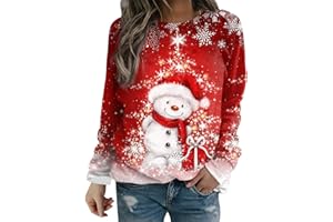 ZEFOTIM Christmas Sweatshirts For Women Long Sleeve Crewneck Funny Cute Xmas Reindeer Snowman Wine Glass Shirts