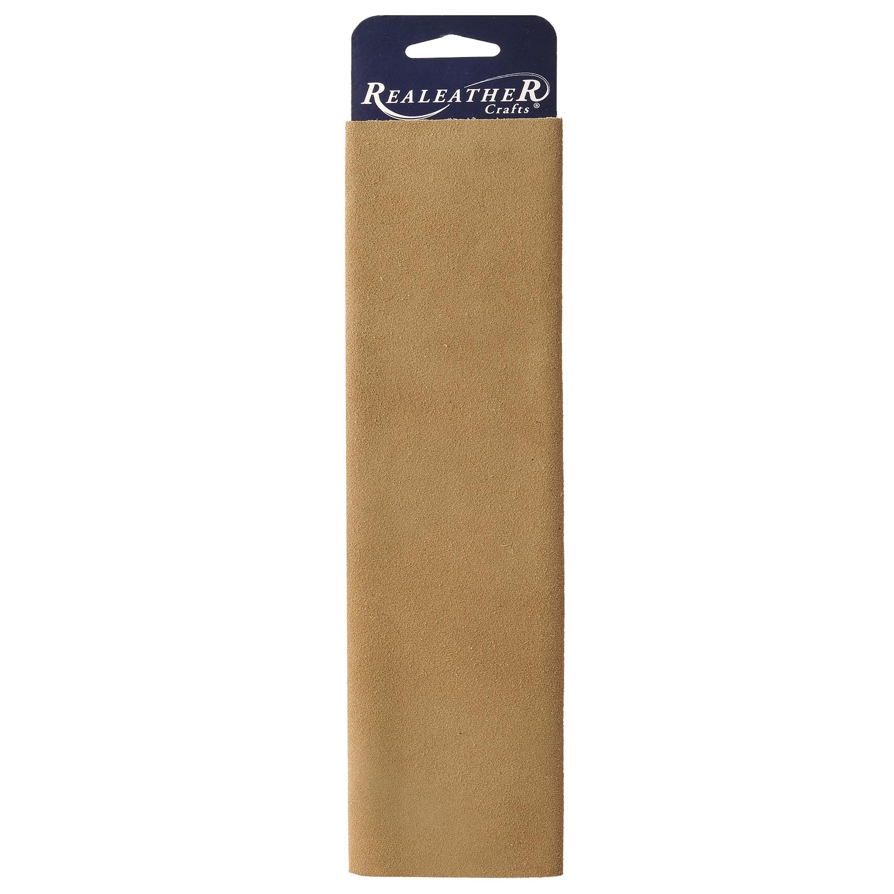 Realeather Crafts Leather Suede Trim Piece 8.5-inch x 11-inch, Beige