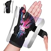 TISMOD Wrist Brace with Thumb Support,Thumb Brace left Right Hand for De Quervain's Tenosynovitis Splint,Wrist and Thumb Brace Carpal Tunnel Women/Men,Black-S/M-Left