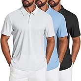 COOFANDY Mens Polo Shirts Short Sleeve Golf Shirt UPF50+ Moisture Wicking Quick Dry Collared Performance Polo Shirts for Men
