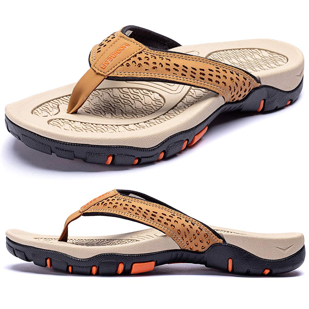 Photo 1 of *major usage, light faded* KIIU Mens Flip Flop Indoor and Outdoor Thong Sandals Beach Slippers Khaki, 13