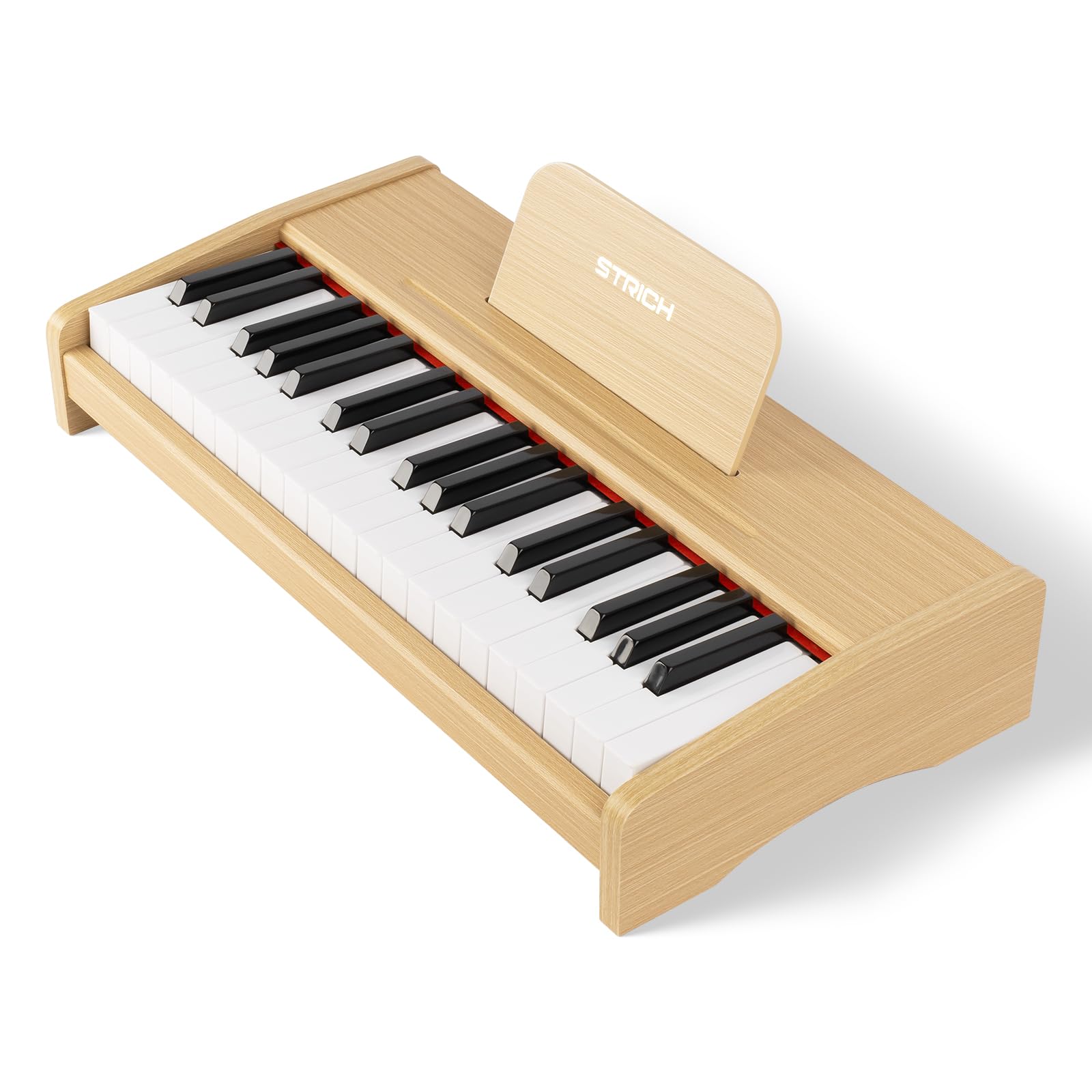 Photo 1 of STRICH 37 Keys Kids Piano Keyboard, Mini Digital Piano for Kids, Volume Adjustable, Music Book, Wood Piano for 3+ Girls and Boys, Oak Color, SEK-37